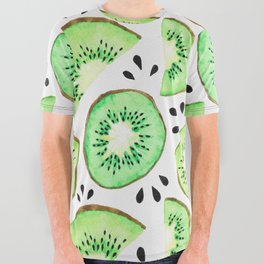 Lime Green Kiwi's All Over Graphic Tee