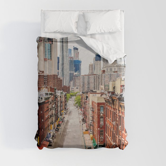 Manhattan Cityscape New York City Duvet Cover