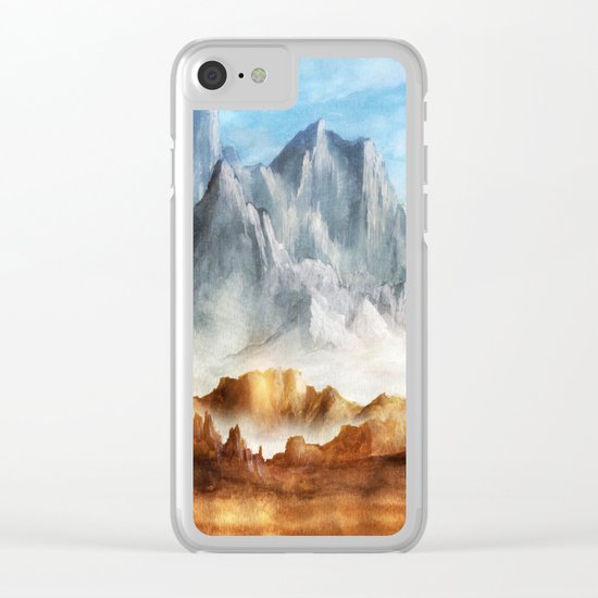 Over The Mountains Clear iPhone Case