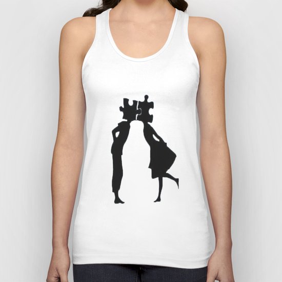 Puzzle Woman Man Unisex Tank Top