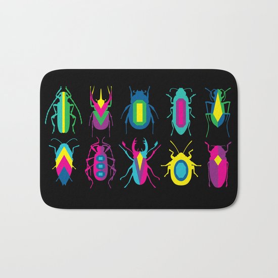 beetle brooches Bath Mat