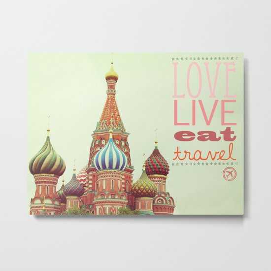 Love, Live, Eat, Travel Metal Print