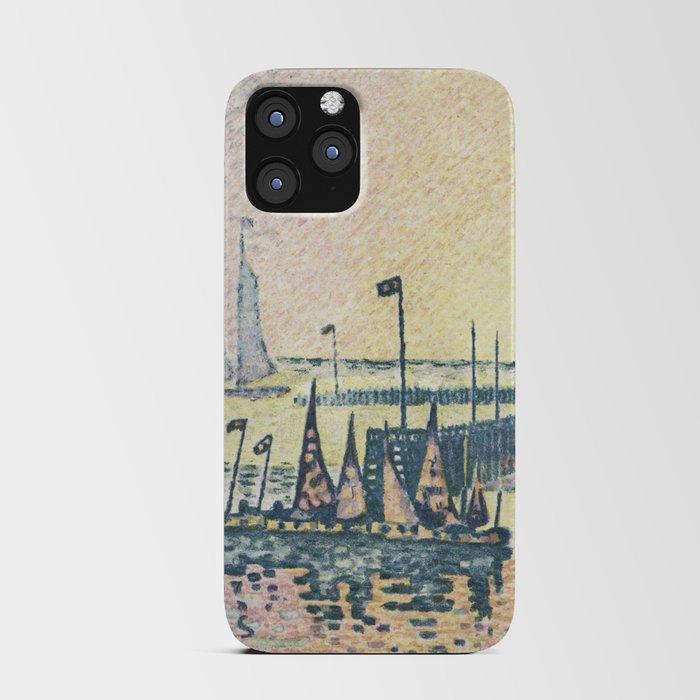 Evening, The Jetty at Vlissingen (1898) by Paul Signac iPhone Card Case