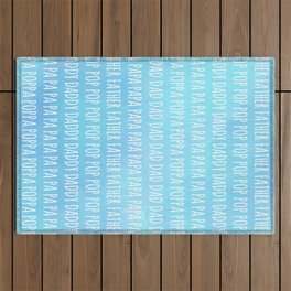 Many Ways To Say Dad - Blue Outdoor Rug