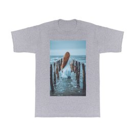 Last days of Virginia Woolf; tides of England's River Ouse female magical realism color portrait photograph / photography T Shirt | Depression, Fantasy, Poets, Virginiawoolf, Tides, Female, Photo, Walkingintowater, Color, Haunting 