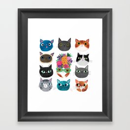 Cats, cats, cats! Framed Art Print