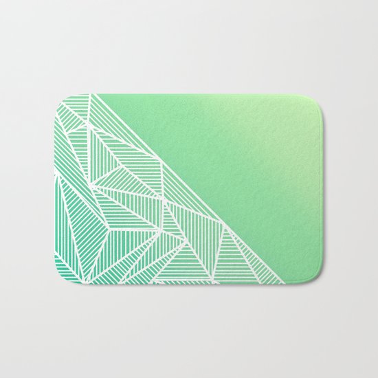 B Rays Geo Gradient Green Bath Mat