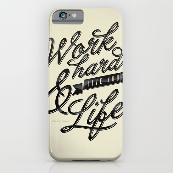 Work Hard iPhone & iPod Case