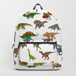 Dinosaurs Backpack | Stegosaur, Protoceratops, Trex, Tyrannosaurrex, Science, Ink Pen, Brachiosaur, Dino, Illustration, Dinosaur 