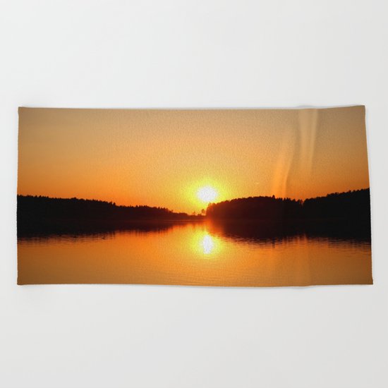 Beautiful Sunset Beach Towel