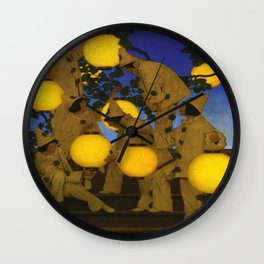 Maxfield Parrish - The Lantern Bearers , 1908 Wall Clock
