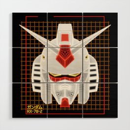 Gundam RX-78-2 Wireframe Wood Wall Art