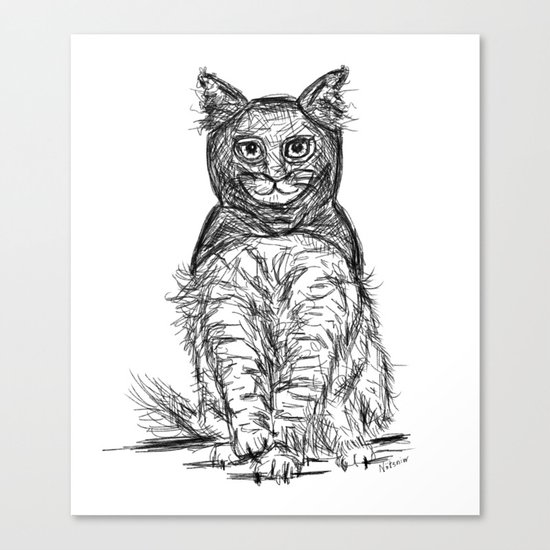 BAT CAT Canvas Print