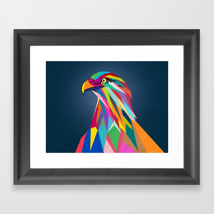 Eagle poly art  Framed Art Print