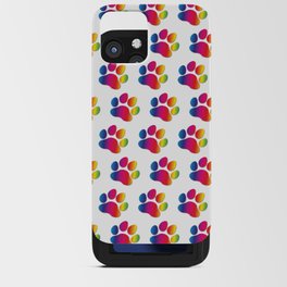 Multicolor paws iPhone Card Case