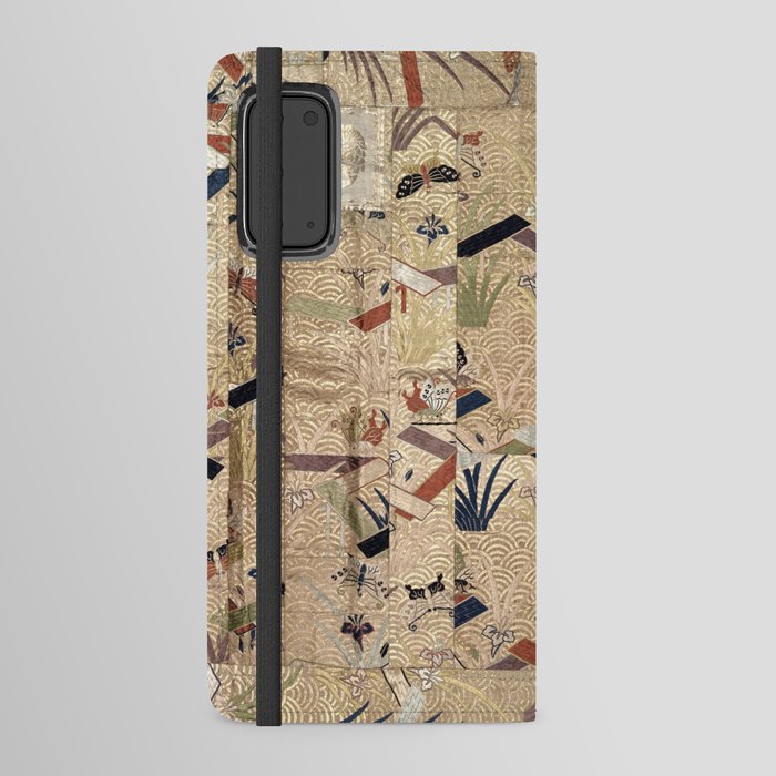 Japanese Multicolor Silk Robe Print Android Wallet Case