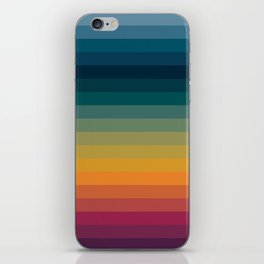 Colorful Abstract Vintage 70s Style Retro Rainbow Summer Stripes iPhone Skin