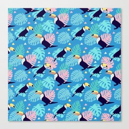 Cute Toucans pattern Canvas Print