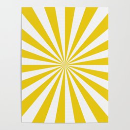 RETRO SUNBURST Poster | Checkered Pattern, Gradient Background, Twisted Pattern, Sun, Stripe, Pastel, Sunshine, Abstract Pattern, Colorful, Rainbow 