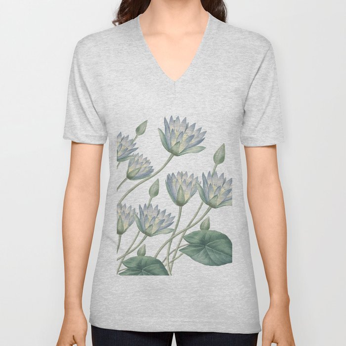 Water Lily V Neck T Shirt