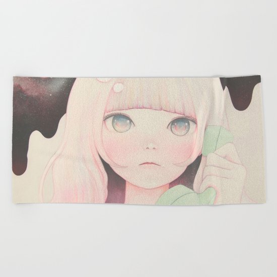 「Soy sauce Uchuuw」 Beach Towel