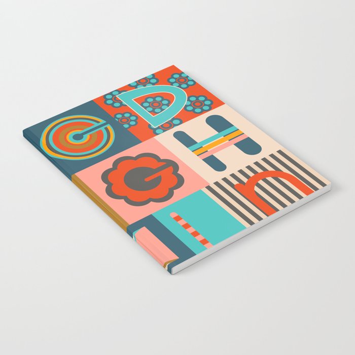 GEOMETRIC ABCs Mid-Century Alphabet Lettering Notebook