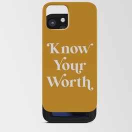 Know Your Worth - Mustard iPhone Card Case