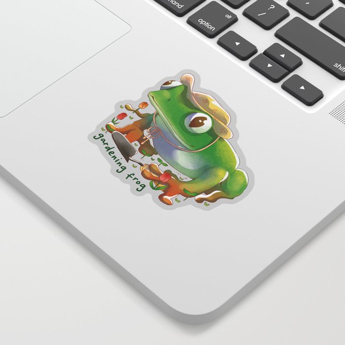 Gardening Frog | Hana Stupid Art Sticker
