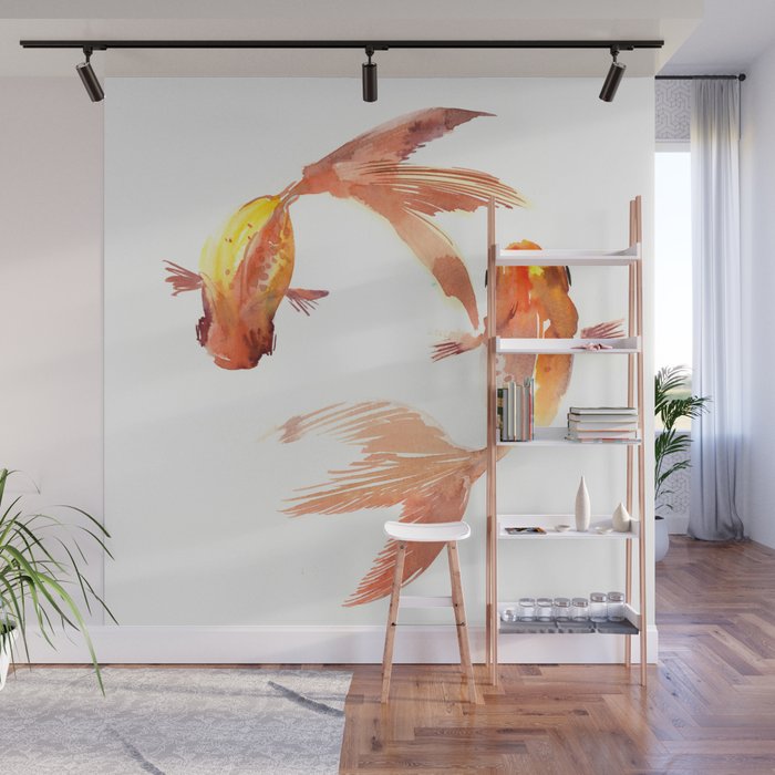 Goldfish Feng Shui, Koi Fish Wall Mural