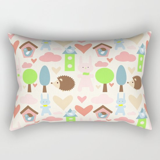 Bunny fun land Rectangular Pillow
