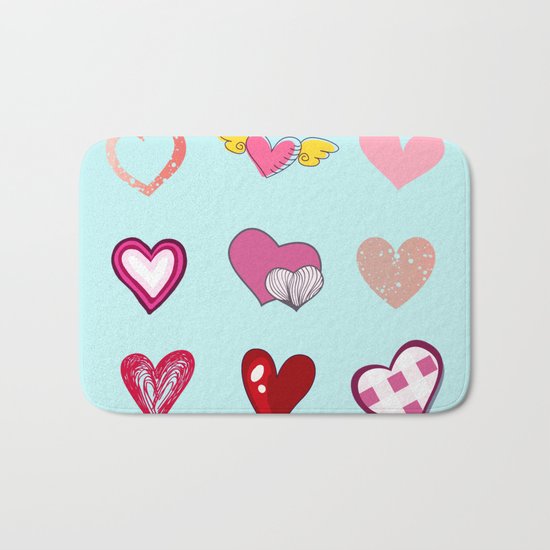 Hearts Bath Mat