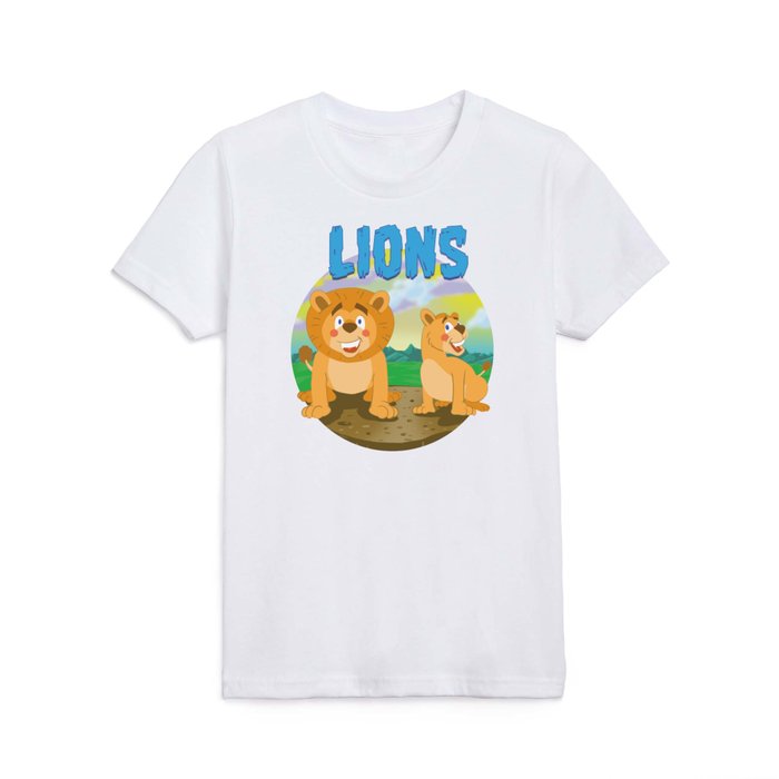 A Lions Adventure Kids T Shirt