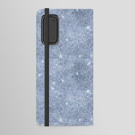 Blue Diamond Studded Glam Pattern Android Wallet Case