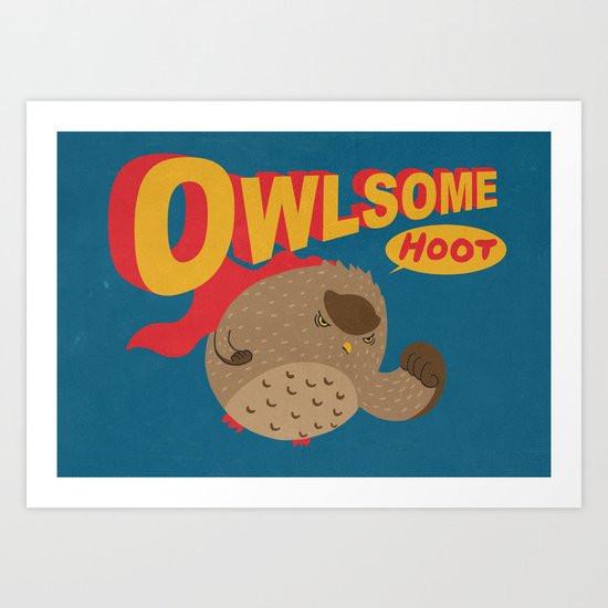 Owlsome Guardian Art Print