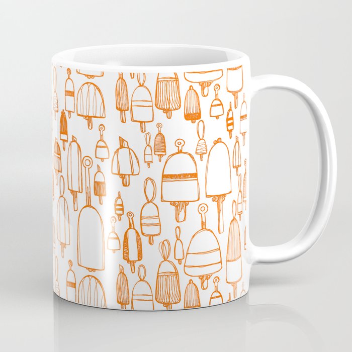 Buoyant Designs in Orange Coffee Mug