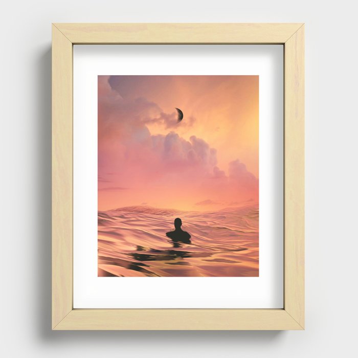The Lost Swimmer Recessed Framed Print