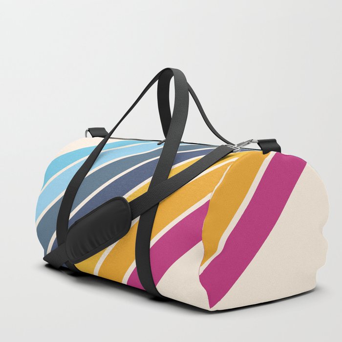 Classic 70s Style Retro Stripes - Zapata Duffle Bag