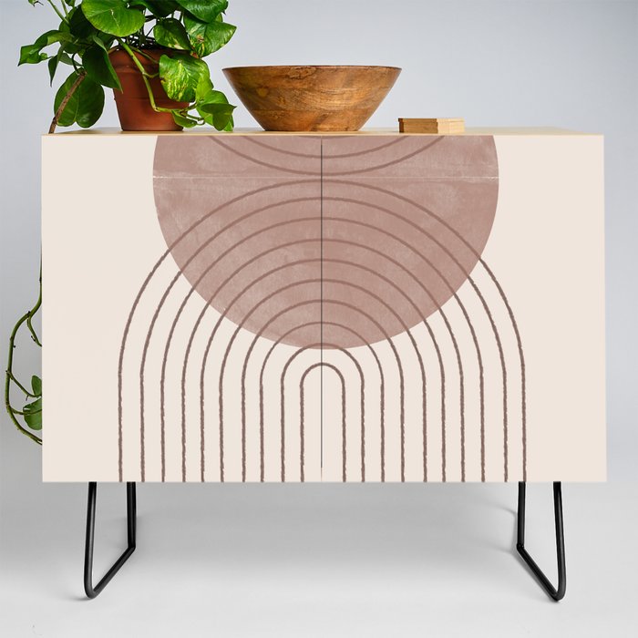 Abstract Modern Poster Arch  Credenza