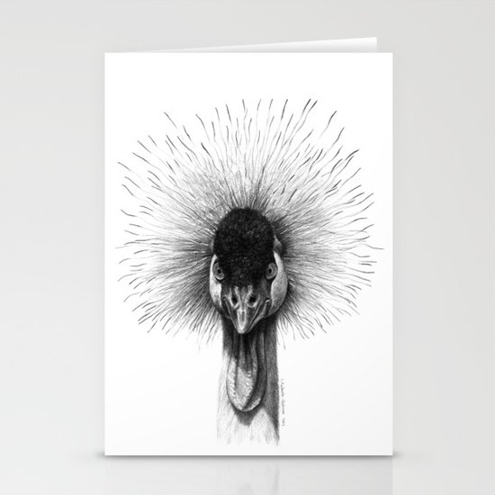 Black Crowned Crane G2012-065 Stationery Cards