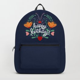 happy birthday Backpack | Illustrationbday, Year, Celebration, Happyholidays, Happybday, Cake, Sweetbirthday, Textbday, Bouquetbirthday, Birthdaypresent 