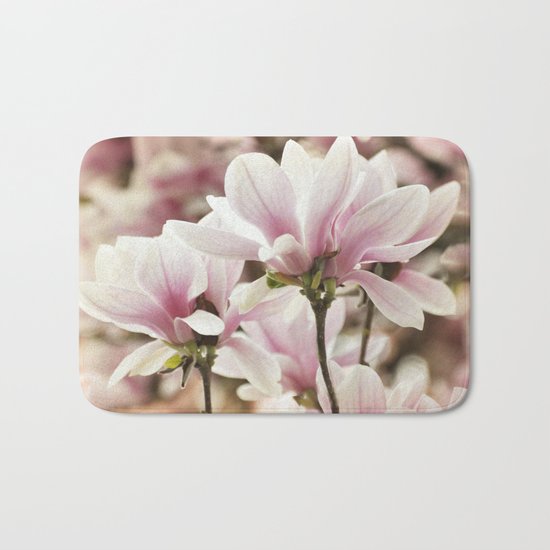 Beautiful Pink Magnolia Bath Mat