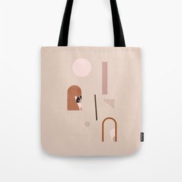 Hide and Seek Frenchie Abstract Tote Bag