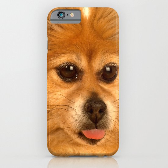Pomeranian dog (slightly distorted like her personality) lol iPhone & iPod Case