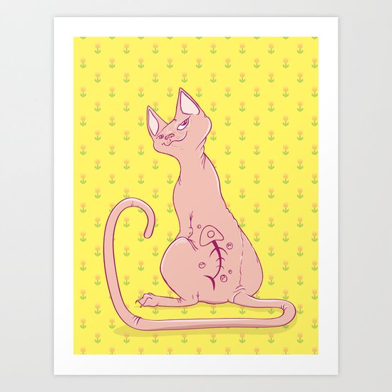 Cats with Tats Art Print