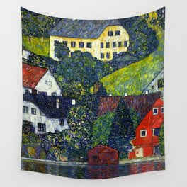 Gustav Klimt - Houses at Unterach on the Attersee Wall Tapestry