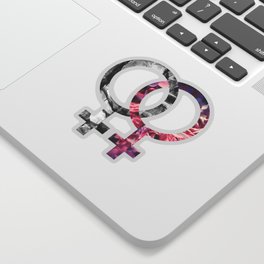 Lesbian Love Sticker | Stonebutch, Pattern, Black And White, Femme, Lesbianlove, Feminism, Femalesymbol, Butch, Femmelesbian, Lesbians 