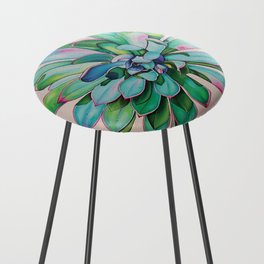 Cactus Oil Painting Counter Stool