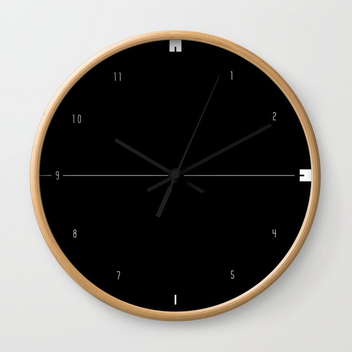 Black minimal clock Wall Clock