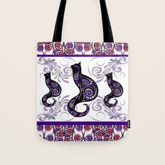 Swirly Cats Tote Bag