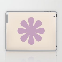 Retro Flower Single in Light Lilac Purple and Cream Laptop Skin